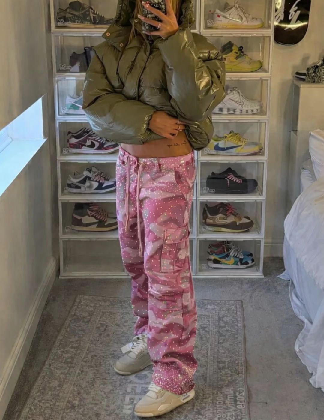 Rhinestone Camo Cargo